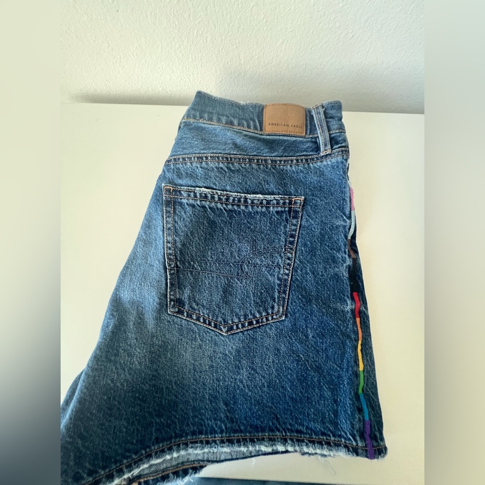 American Eagle Dark Blue Denim Jean Shorts